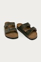 Birkenstock papuci de piele Arizona 1019313 verde SS25