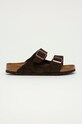 Birkenstock klapki zamszowe Arizona brązowy 951311