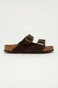 marrone Birkenstock ciabatte slide in camoscio Arizona Uomo