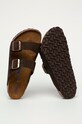 Birkenstock klapki zamszowe Arizona brązowy 951311
