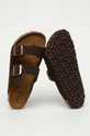 marrone Birkenstock ciabatte slide in camoscio Arizona