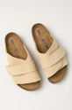 béžová Kožené šľapky Birkenstock