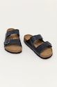 Кожаные шлепанцы Birkenstock Arizona 1013643 тёмно-синий SS21