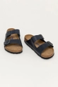 Birkenstock Klapki skórzane granatowy