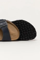 tmavomodrá Kožené šľapky Birkenstock