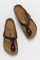 Birkenstock japonki skórzane Gizeh brązowy 743831.M