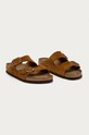 Birkenstock papuci din piele Arizona 1009526 maro AA00