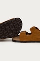 Birkenstock papuci din piele Arizona maro 1009526