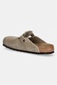 Shoes Birkenstock Boston Suede Regular Taupe 560771 beige