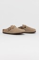Semišové pantofle Birkenstock Boston 560771 béžová AA00