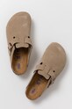 Semišové pantofle Birkenstock Boston 560771 béžová