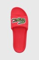 Lacoste Klapki Croco Slide 741CMA0008 czerwony 741CMA0008