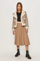 AllSaints - Kurtka zamszowa FARLEY SHEARLING szary