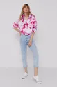 Calvin Klein Jeans - Куртка-бомбер рожевий