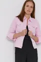 rózsaszín United Colors of Benetton rövid kabát