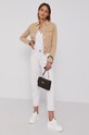 United Colors of Benetton Kurtka jeansowa 2WP1535T3.903 beżowy SS21