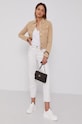 United Colors of Benetton Kurtka jeansowa 2WP1535T3.903 beżowy SS21