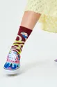 Happy Socks - Ponožky Magic Hands burgundské