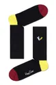 čierna Happy Socks - Ponožky Embroidery Fire Rabbit Dámsky