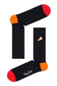 čierna Happy Socks - Ponožky Ribbed Embroidery Pizza Dámsky