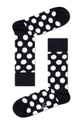 čierna Happy Socks - Ponožky Black & White Socks (4-pak)