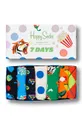 viacfarebná Happy Socks - Ponožky 7-Pack 7 Days Socks Gift Set (7-pak) Dámsky