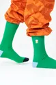 Happy Socks - Ponožky Ribbed Embroidery Beer zelená