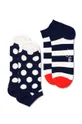 білий Happy Socks - Шкарпетки Big Dot Stripe (2-PACK) Чоловічий