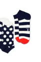 Happy Socks nogavice Big Dot Stripe (2-PACK) bela
