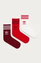 червоний adidas Originals - Шкарпетки (3-pack) Unisex