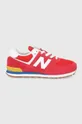 červená Detské topánky New Balance GC574HA2 Chlapčenský