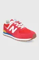 Detské topánky New Balance GC574HA2 červená