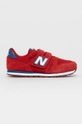 czerwony New Balance Buty dziecięce YV373SRW Chłopięcy