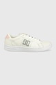 DC sneakersy skórzane tekstylny beżowy ADJS100138