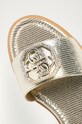 Guess - Kožené šľapky FL6BTL.LEA19 zlatá