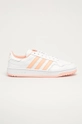 biały adidas Originals - Buty skórzane Team Court FY2724 Damski