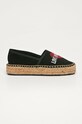 Love Moschino - Semišové espadrilky semišová kůže černá JA10023G1CIF0000