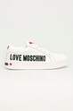 Love Moschino - Ghete de piele platformă alb JA15113G1CIA0100