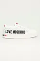 biela Love Moschino - Kožená obuv Dámsky