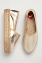 Love Moschino - Espadrile de piele argintiu JA10443G0CJB0900
