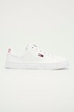 Tommy Jeans - Buty skórzane EN0EN01363 płaska biały EN0EN01363