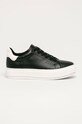 Kožené boty Kurt Geiger London Laney platforma černá LANEY.00