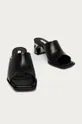 Karl Lagerfeld usnjeni sandali črna