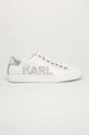 biały Karl Lagerfeld - Buty skórzane KL61220.01S Damski