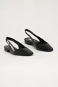 Karl Lagerfeld - Bőr balerina cipő fekete