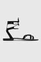 čierna Kožené sandále Karl Lagerfeld Dámsky