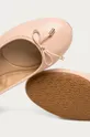 rózsaszín Lauren Ralph Lauren - Bőr balerina cipő