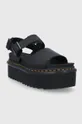 Dr. Martens leather sandals voss quad black