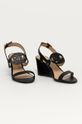 Kožené sandále Lauren Ralph Lauren čierna