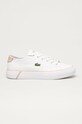 Πάνινα παπούτσια Lacoste φλατ λευκό 741CFA0027.1Y9